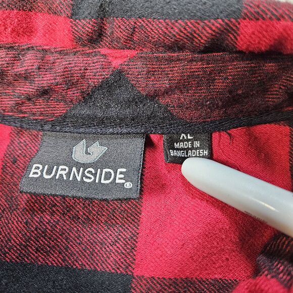 Burnside Red Lumberjack Flannel 10 Barrel Brewing Embroidered Size XL Flannel - Picture 5 of 7